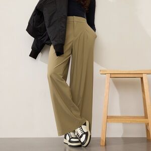 NWT Athleta Pinnacle Trousers in Olive Branch Size 16 Women’s Travel Workwear